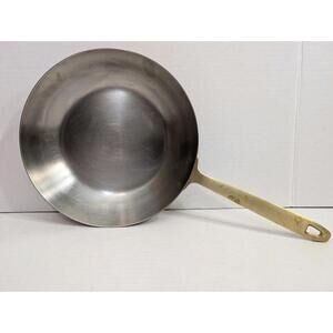Vtg. 1980s  Paul Revere Signature Collection Skillet Pan with Brass Handle